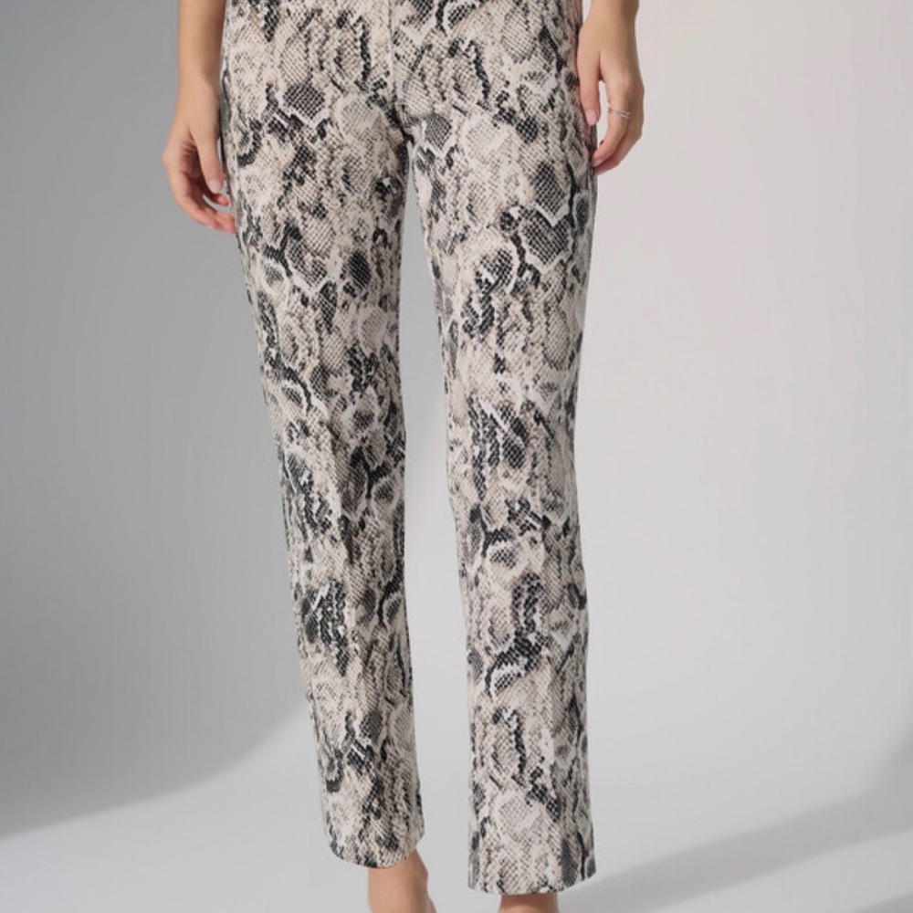 Joseph Ribkoff Snake Print Straight Leg Pants size 14